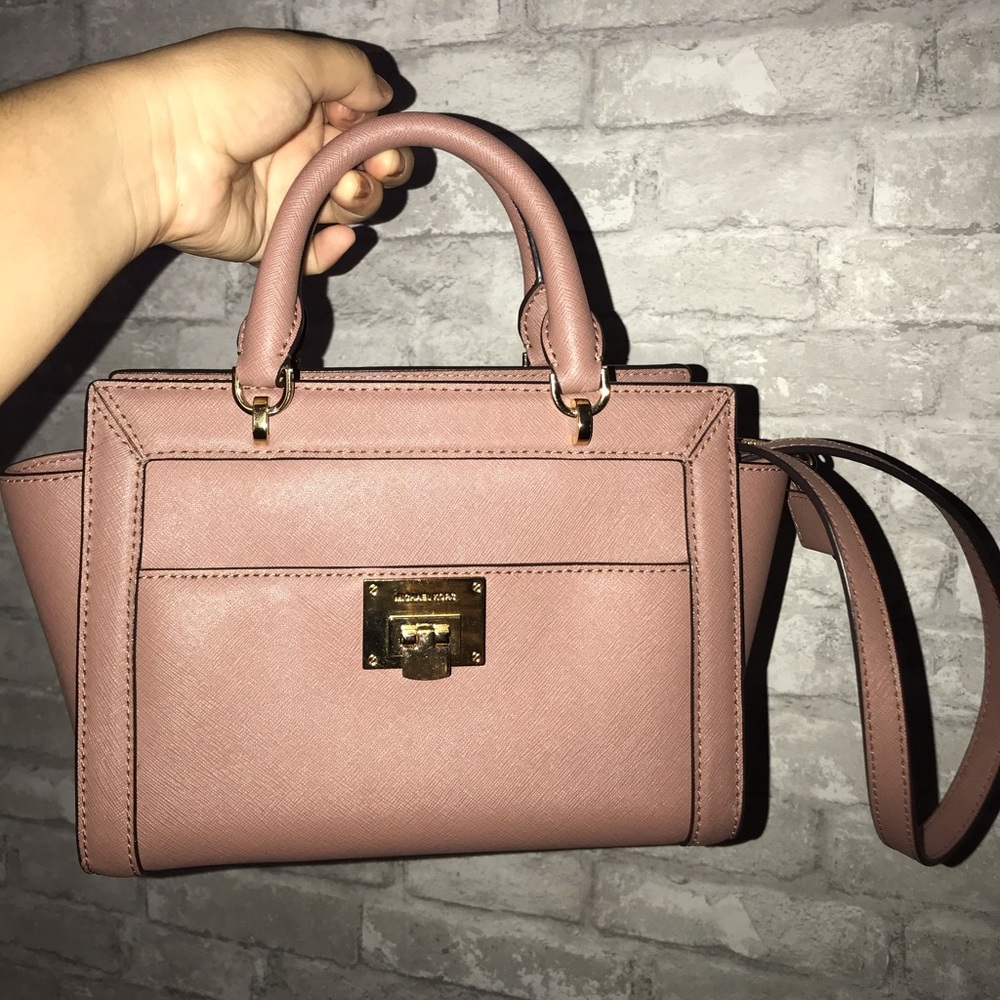 Blush pink Michael lord hand bag used